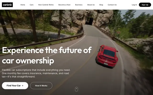 Preview of the Carbnb home page (opens carbnb.my)